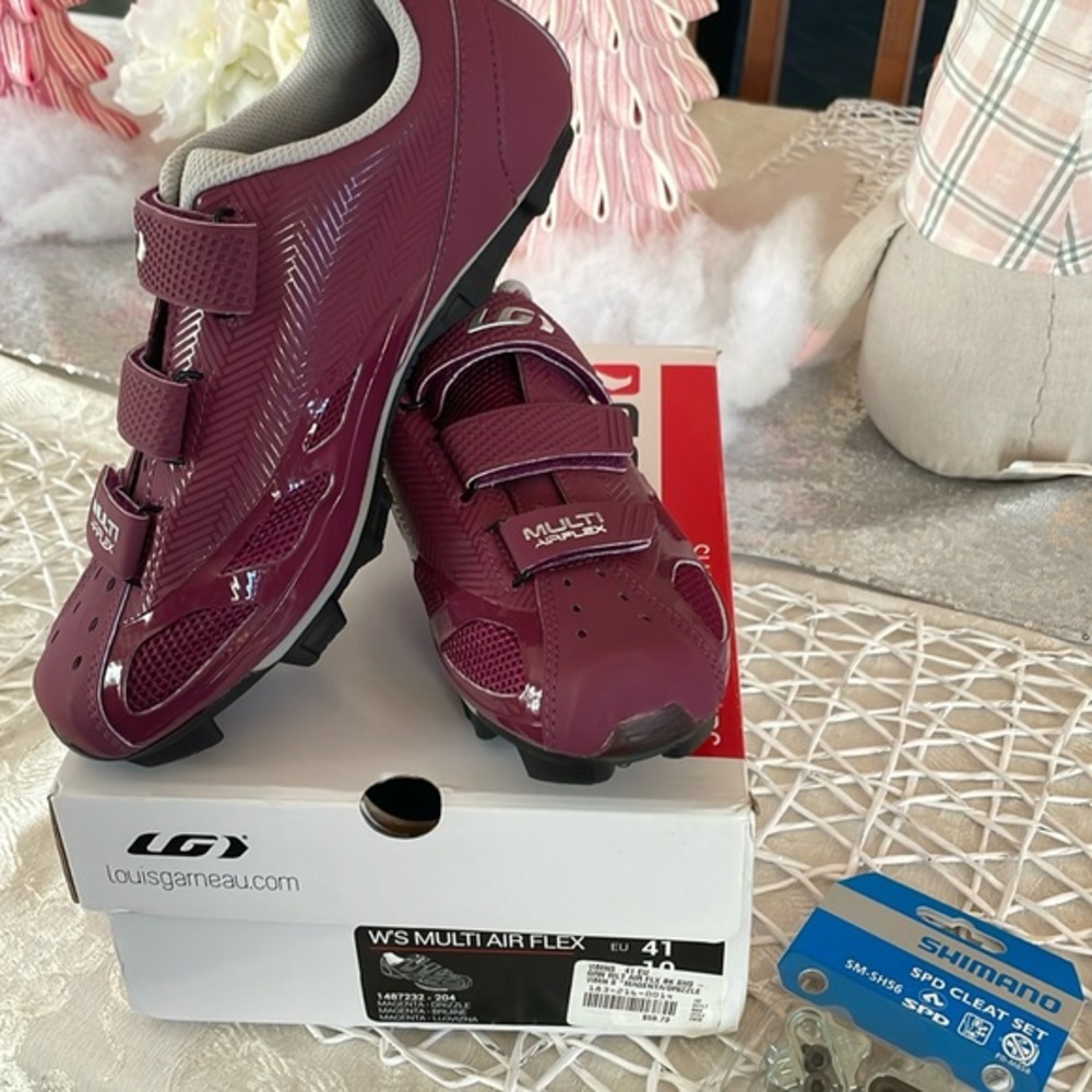 Louis Garneau Women's Multi Air Flex Cycling Shoes - Burgundy